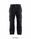 Blaklader denim work trousers with knee pad and nail pockets x1500 15001140