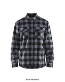 Grey Blaklader Fleece Lined Cotton Flannel Work Shirt (lumberjack)- 3225 Shirts Polos & T-Shirts Active-Workwear Real tough workers wear flannel. A comfortable, padded woodcutter shirt with fleece and quilted lining. Modern, stylish and available in different colours. Craftsman, Gardener, Driver, Concrete worker, Cleaner, Fisherman, Warehouse worker Main material 100% cotton, flannel, 150g/m² Men Lining Fleece lining,