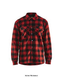 Red Blaklader Fleece Lined Cotton Flannel Work Shirt (lumberjack)- 3225 Shirts Polos & T-Shirts Active-Workwear Real tough workers wear flannel. A comfortable, padded woodcutter shirt with fleece and quilted lining. Modern, stylish and available in different colours. Craftsman, Gardener, Driver, Concrete worker, Cleaner, Fisherman, Warehouse worker Main material 100% cotton, flannel, 150g/m² Men Lining Fleece lining,