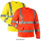 Blaklader Hi Vis Breathable Long Sleeved Safety Work T Shirt V Neck Class 3 - 3381Hi Vis Tops - Blaklader