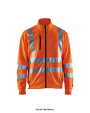Orange Blaklader Hi Vis Full Zipped Work Sweatshirt Class 3 3358 Hi Vis Tops Active-Workwear Blaklader Workwear high visibility sweatshirt with perfect fit and reflectors all the way around so that you can be seen from every direction. The sweatshirt has a zip close, two pockets at the front and one chest pocket. Designed for maximum work comfort and certified under EN 20471, class 3