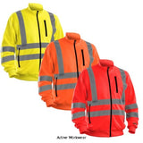 Blaklader Hi Vis Full Zipped Work Sweatshirt Class 3 3358 Hi Vis Tops Active-Workwear Blaklader Workwear high visibility sweatshirt with perfect fit and reflectors all the way around so that you can be seen from every direction. The sweatshirt has a zip close, two pockets at the front and one chest pocket. Designed for maximum work comfort and certified under EN 20471, class 3