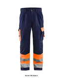 Workwear hi vis driver’s trousers with knee pad pockets and multi pockets (polycotton)-1584 hi vis trousers blaklader