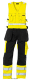 Blaklader Hi Vis Sleeveless Work Overalls with Knee Pad & Nail Pockets - 2653 - Boilersuits & Onepieces - Blaklader