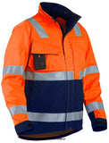 Orange Blaklader Hi Vis Water Repellent Lightweight Safety Work Jacket RIS 3279 - 4064 Hi Vis Jackets Active-Workwear High visibility rail work wear jacket designed to be seen in every direction - even when bending down. The durable, light and water repellent material assures high comfort and optimal functionality. Shorter front for maximum freedom of movement, longer back for better protection over the lower back. Easy accessable pockets for all your needs combined with good fitting