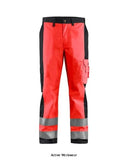 Blaklader Hi Vis Work Trousers with Multi Pockets (PolyCotton) - 1583 - Hi Vis Trousers - Blaklader