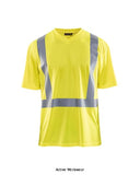Blaklader high visibility v-neck work t-shirt - 3382 uv certified hi vis tops blaklader active-workwear