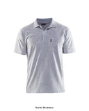Light Grey Blaklader Men's Cotton Profile Work Polo Shirt with Pocket- 3305 Shirts Polos & T-Shirts Active-Workwear Dress for work or go for a relaxed weekend look with a polo. Details like chest pocket and ribbed collar. Rib-knitted collar Rib-knit sleeve Reinforced shoulder seam, Reinforced neck seam. Neck opening with buttons, cotton pique knit, 220 g/m²