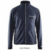 Navy Blaklader Men's Premium Micro Fleece Work Jacket - 4830 Workwear Jackets & Fleeces Active-Workwear Jacket with anti-pilling fleece material. Add functions such as two spacious front pockets and an extended rear panel, and this is a great jacket to wear. Zip at front and on chest pocket. 100% polyester, fleece, antipilling, 260g/m², Fleece lined collar, one-way plastic zipper