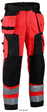 Blaklader Waterproof Hi Vis Softshell Trousers Kneepad & Nail Pockets - 1567 - Hi Vis Trousers - Blaklader