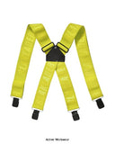 Yellow Blaklader Wide Elastic Work Trousers Braces Heavy Duty Clips - 4009 Accessories Belts Kneepads etc Active-Workwear The Blaklader heavy duty trouser braces are easy to adjust.Nickel free Details Wide braces with strong elastic and clips Fabric 70% polyester, 30% elastane