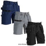 Blaklader Work Shorts with Nail Pockets (Cotton Twill 370gm) - 1534 1370 Shorts & Pirate Trousers Active-Workwear Comfortable and functional 100% cotton shorts in classic craftsman design. These shorts have meticulously designed details and features like reinforced free nail pockets, back pockets with bellows, hammer loop and folding rule pocket.Main material 100% cotton, twill, 370g/m²