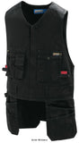 Blaklader Work Tool Vest / Belt / Waistcoat with Multi Pockets - 3105 1860 Toolvests Toolbelts & Holders Active-Workwear-Two free breast pockets with safety straps, one with telephone pocket and the other with knife-holder with snap fastener Four reinforced nail pockets Waistcoat Craftsman, Industrial worker, Electrician, Roofing installer, Plumber, Sheet-metal worker, Floor-layers, Cleaner, Warehouse worker 65% polyester, 35% cotton, twill, 300g/m Crafts Nail pockets Men 