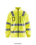 Blaklader high visibility fleece jacket with ergonomic fit and clever pockets