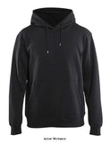 Black Blaklader Workwear Hoody Hooded Sweatshirt Hoodie - 3396 Hoodies & Sweatshirts Active-Workwear A soft, cosy hoodie in jersey knit, with brushed inside and a one-way zip. Comfortable kangaroo pocket with an inside phone pocket. 80% cotton, 20% polyester, terry knit inside brushed 360g/m DETAILS Fixed, adjustable hood Kangaroo pocket, interior phone pocket with zipper
