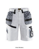 Decorator’s choice: blaklader cotton painter’s shorts in white - durable & stylish - 1512