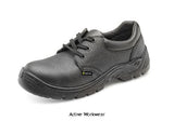 Budget Dual Density Safety Shoe S1 Steel Toe Beeswift Size 4-13 Cdds Shoes Active-Workwear Dual Density PU 200 Joule steel toe cap Shock absorber heel Anti-static Oil resistant sole Slip resistant Leather upper Conforms to EN ISO 20345:2011 S1 SRC