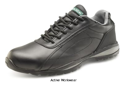 Budget Safety Trainer Shoe Steel Toe and Midsole S1P Beeswift - Cf7Bl Work Trainer Shoes Active-Workwear EVA/Rubber, 200 Joule steel toe cap, Steel midsole protection , Shock absorber heel, Slip resistant, Leather upper, Conforms to EN ISO 20345:2011 S1P SRA 