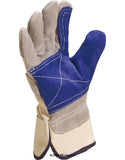 Delta plus cowhide split leather rigger gloves - (pack of 10) ds202rp