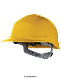 Yellow Delta Plus Venitex Zircon Safety Helmet Hard Hat-ZIRCON Delta Plus Head Protection Active-Workwear
