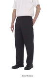 Dennys black elasticated catering trouser-dc18b