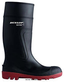 Black Dunlop Acifort Warwick H812511 Full Safety S5 Wellington Boot Steel Toecap and Midsole D8864 Wellingtons Active-Workwear Acifort full safety. PVC/Nitrile Rubber Steel toe cap, Midsole protection Various chemical resistant. Oil resistant outsole.100% Waterproof. EN ISO 20345 