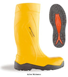 Dunlop Purofort Plus Full Safety Wellington Boot Yellow - C762241 Wellingtons Active-Workwear The ideal Purofort plus thermo work boot for the construction & infrastructure sector. This boot has the highest non-slip certification, SRC. The shaped shaft offers a safe fit and the reinforced insole provides improved gripping properties and prevents sprained ankles. Insulated against the cold for temperatures down to -20°