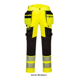 Dx4 hi vis removable holster pocket flex work trousers-dx442 hi vis trousers portwest active-workwear