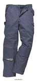 Elasticated waist cargo combat work trousers with kneepad pocket - c703