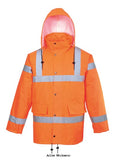 En342 waterproof hi vis breathable cold store jacket ris -porwest rt34 hi vis jackets active-workwear