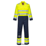 Flame Retardant Hi Vis Anti-Static Bizflame Pro Coverall-Portwest BIZ7 Boilersuits & Onepieces Portwest Active-Workwear the Hi-Vis Anti-static Bizflame Pro Coverall offers all the benefits of flame-resistant fabric with added hi-vis and anti-static protection. Features Protection against radiant, convective and contact heat, Certified protection against molten metal splash, Rule pocket, Quick and easy side access, Stud adjustable cuffs 