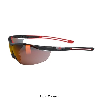 Hellberg Argon Smoke Red AF/AS safety glasses-23333-001 - Eye Protection - Snickers
