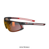 Hellberg Krypton Smoke Red AF/AS safety glasses-21333-001 - Eye Protection - Snickers