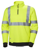 Yellow Helly Hansen Addvis Stretch Hi Vis Half Zip Sweatshirt-79096 Workwear Hoodies & Sweatshirts Helly Hansen Active-Workwear Addvis Half Zip Sweater combines soft fabrics and stretch reflective to ensure maximum comfort. Hi Vis certification ensures you are safe and visible while working. Features, 4-way stretch fabric, EN ISO 20471:2013 Class 3: