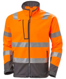 Helly Hansen Alna 2.0 Hi Vis Softshell Jacket-74095  The Alna 2.0 softshell jacket is a great choice when comfort and visibility is needed. The articulated arms, practical pocket solutions and adjustable hem & cuffs makes this a very flexible garment for multiple scenarios while the heat transfer reflectives give it a very sleek look. 