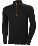 Black Helly Hansen Hh Lifa Merino Wool Half Zip Base Layer thermal top 75107 Underwear & Thermals Helly Hansen Active-Workwear By mixing Lifa with Merino Wool we get the best of two worlds. While Lifa transports the sweat away from your body the Merino Wool ensures you stay warm. Built for high activity on cold days, Lifa Stay Warm Technology,  Lifa Merino, YKK front half zip with 