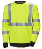 Yekkow Helly Hansen Hi Viz HH Addvis Sweatshirt- 79095 Hi Vis Tops Active-Workwear  Addvis Sweater combines soft fabrics and stretch reflectives to ensure maximum comfort. Hi Vis certification ensures you are safe and visibile while working. EN ISO 20471 class 3 (XS class 2)
