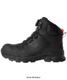 Helly Hansen Oxford Composite Mid height Boa Fastening  S3 Safety Boot-78401 The Helly Oxford line of safety footwear provides durability and comfort with a wide, fit and underfoot cushioning. The metal free toe cap and puncture resistant plate protect you from job site hazards and waterproof leather upper and HellyTech waterproof membrane 