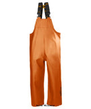 Orange Helly Hansen Waterproof Gale Rain Bib pants braces-70582 Waterproofs Helly Hansen Active-Workwear Gale Rain Bib sets the new standard in rain gear built for workers! Phthalate free fabrics ensures low environmental impact while at the same time keeping you dry no matter the weather. EN 343:2019 4,1, Elastic suspenders, Inner chest pocket with YKK® zipper, Adjustable waist with snap button closure, Adjustable bottom leg with snap buttons