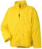 Yellow Helly Hansen Waterproof HH Workwear Voss Jacket- 70180 Workwear Jackets & Fleeces Active-Workwear The Helly Hansen classic rain jacket for men. This iconic Voss raincoat has seen global success built on its heritage from protecting fishermen in the coldest of seas in all kinds of weather. Totally windproof and waterproof PU fabric with Helox+ technology provides full weather protection. The lightweight stretch PU Helox