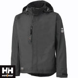 Grey Helly Hansen Waterproof Lightweight Manchester (Haag) Shell Jacket-71043 Workwear Jackets & Fleeces Helly Hansen Classic waterproof and breathable Helly Tech shell jacket with zip-in option for all-year use. Fits with a lot of our insulation products - both in fleece and Primaloft.