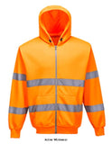 Hi-Vis Full Zip Front Hoody Hooded Sweatshirt Hoodie (RIS 3279) Portwest B305 Hi Vis Tops Active-Workwear