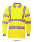 Yellow Hi Vis Polo Shirt Long sleeved RIS 3279 Portwest S277 Hi Vis Tops Active-Workwear Thoughtful details and a high quality construction from Portwest mean our Hi Viz  long sleeved polo shirt is more comfortable and longer lasting than leading competitors. Ideal for warmer working conditions. Breathable fabric to draw moisture away from the body keeping the wearer cool, dry and comfortable Quality wicking fabric finish enhances fabric drying and aids stain removal Reflective tape