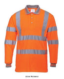 Orange Hi Vis Polo Shirt Long sleeved RIS 3279 Portwest S277 Hi Vis Tops Active-Workwear Thoughtful details and a high quality construction from Portwest mean our Hi Viz  long sleeved polo shirt is more comfortable and longer lasting than leading competitors. Ideal for warmer working conditions. Breathable fabric to draw moisture away from the body keeping the wearer cool, dry and comfortable Quality wicking fabric finish enhances fabric drying and aids stain removal Reflective tape