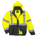 Hi-vis premium 3 in1 bomber jacket detachable liner-bodywarmer portwest s365