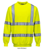 Yellow Hi Vis Sweatshirt Jumper (RIS-3279-TOM) Portwest B303 Hi Vis Tops Active-Workwear The Portwest Hi Vis B303 sweatshirt is ideal when its too cool for a T-shirt but not cold enough for a jacket. Offering exceptional comfort, the fit is roomy and the fabric is soft to touch. Available in yellow, red and rail specification orange (RIS-3279-TOM). Knitted fabric with brushed backing Reflective tape for increased visibility