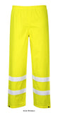 Yellow Hi Vis Waterproof Class 1 Traffic Over Trouser RIS 3279 Portwest Up to 6XL S480 Hi Vis Trousers Active-Workwear These Hi Viz over trousers are designed to keep the wind and rain out as well as offering the best specification in the industry. An elasticated waist and adjustable stud hem make this garment a popular, comfortable choice with our customers. Available in a longer length CE certified Taped seams to provide additional protection Reflective tape for increased visibility