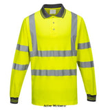 Yellow Hi Vis Cotton Comfort Polo Long Sleeve - S271 Hi Vis Tops Active-Workwear Our long sleeved polo shirt uses cotton comfort fabric for ultimate durability comfort and breathability. Hi Vis Tex tape provides excellent visibility. Moisture wicking fabric helping to keep the body warm, cool and dry Reflective tape for increased visibility 35+ UPF rated fabric to block 97% of UV rays Superior styling with a contrast collar and fluorescent stripe