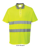 Hi viz cotton comfort short sleeve polo shirt ris 3279 portwest s171 hi vis tops active-workwear