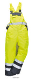 Yellow Hi Viz Waterproof Contrast Bib and Brace Lined Portwest S489 RIS 3279 Hi Vis Waterproofs Active-Workwear A garment designed to be completely practical and safe, the Contrast Bib & Brace protects the lower body and chest against wet conditions whilst ensuring safety. CE certified Waterproof with taped seams preventing water penetration Reflective tape for increased visibility Lined for added warmth and comfort 6 pockets for ample storage 